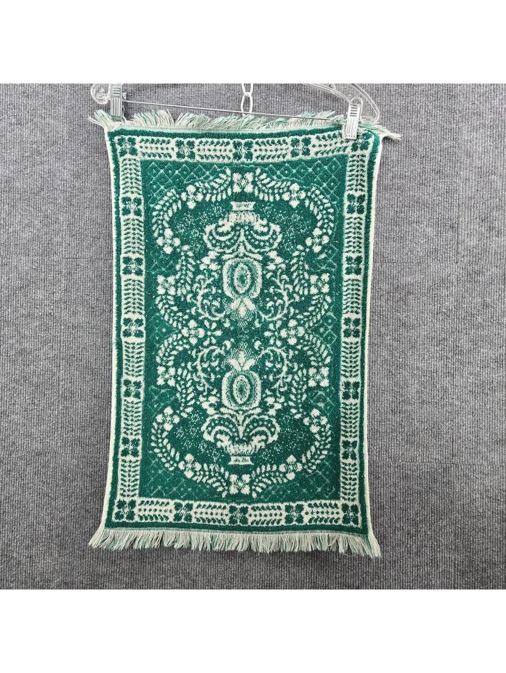 Fieldcrest Smithsonian Institution Jacquard Bath Towel Green White 90/10 Cotton